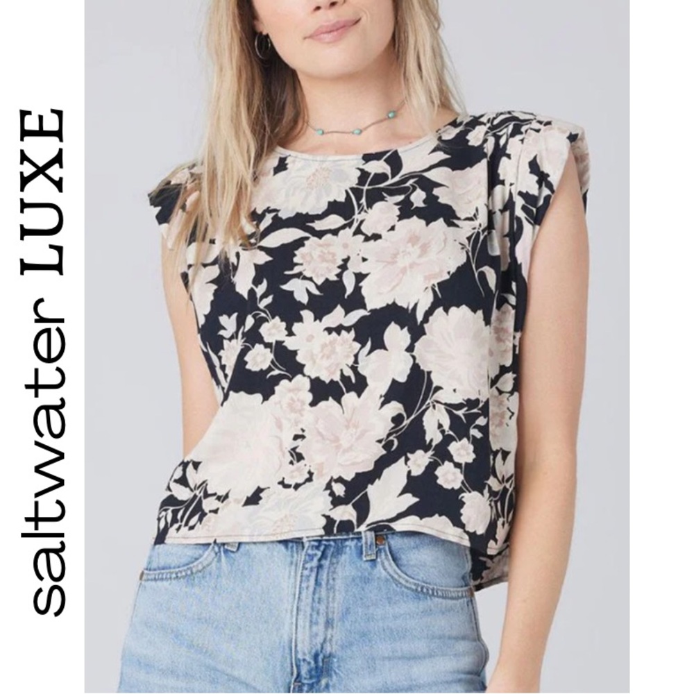 Saltwater Luxe Floral Print Women's Top size XS